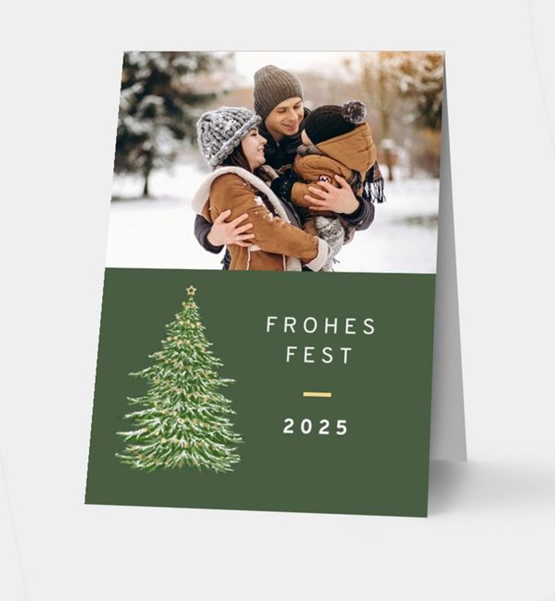 Fotoaufsteller Weihnachten Weihnachtsbaum · Vintage