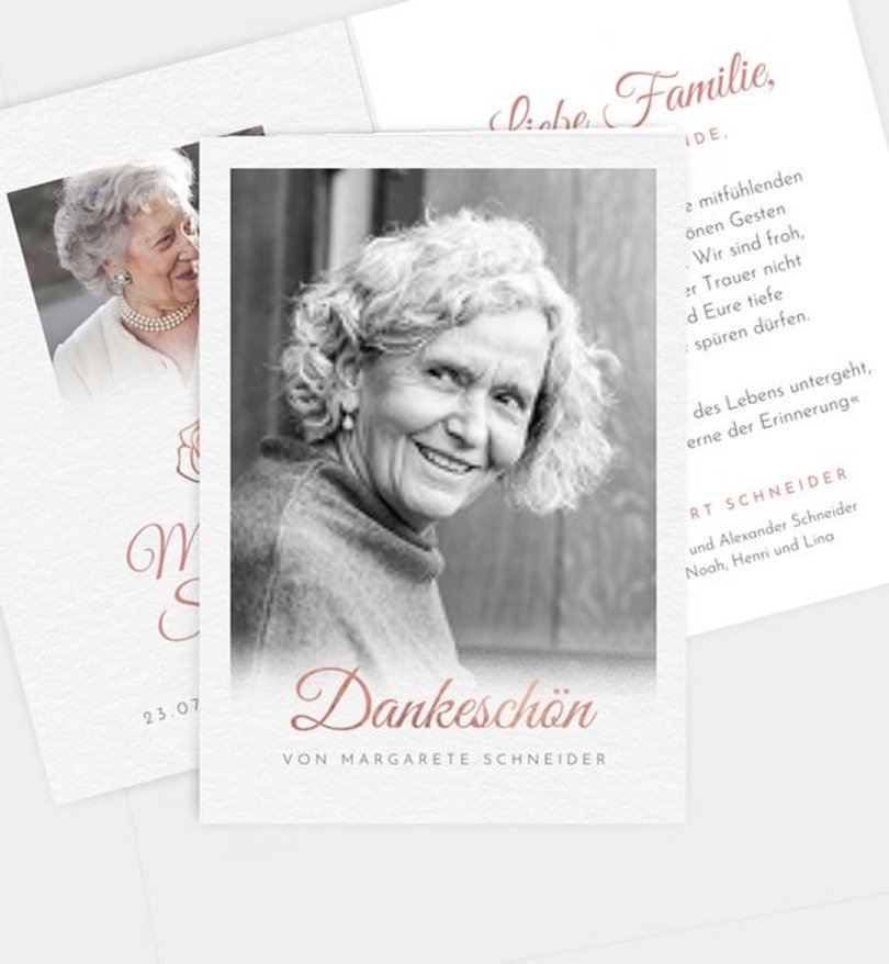Dankeskarte Trauer Lebewohl