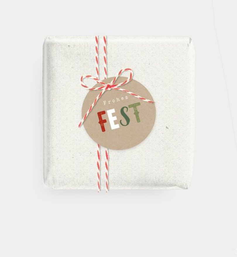 Geschenkanhänger Weihnachten Bunte Weihnachten