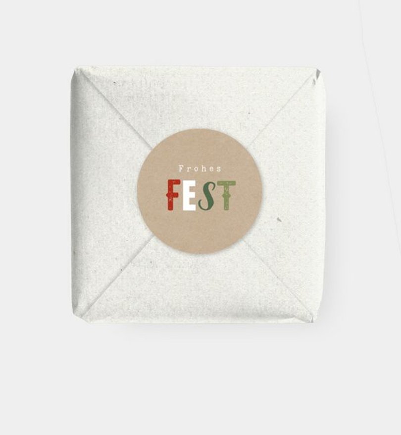 Geschenkaufkleber Weihnachten Bunte Weihnachten