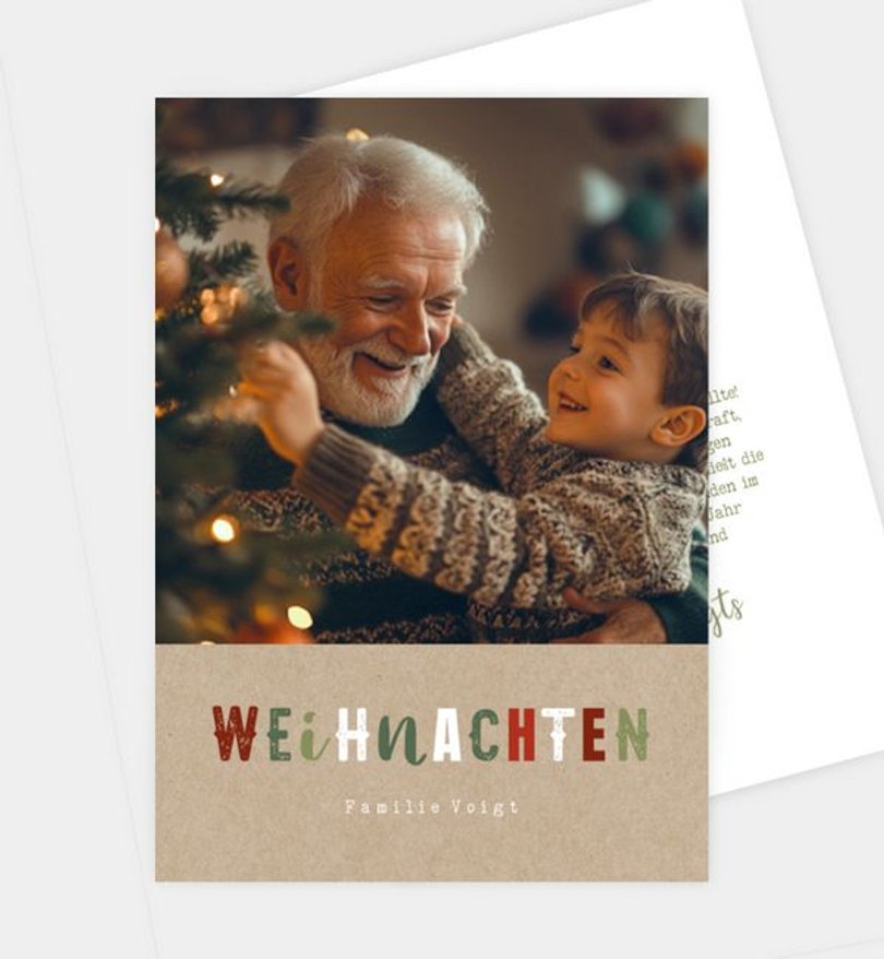 Weihnachtskarte Weihnachten/Privat Bunte Weihnachten
