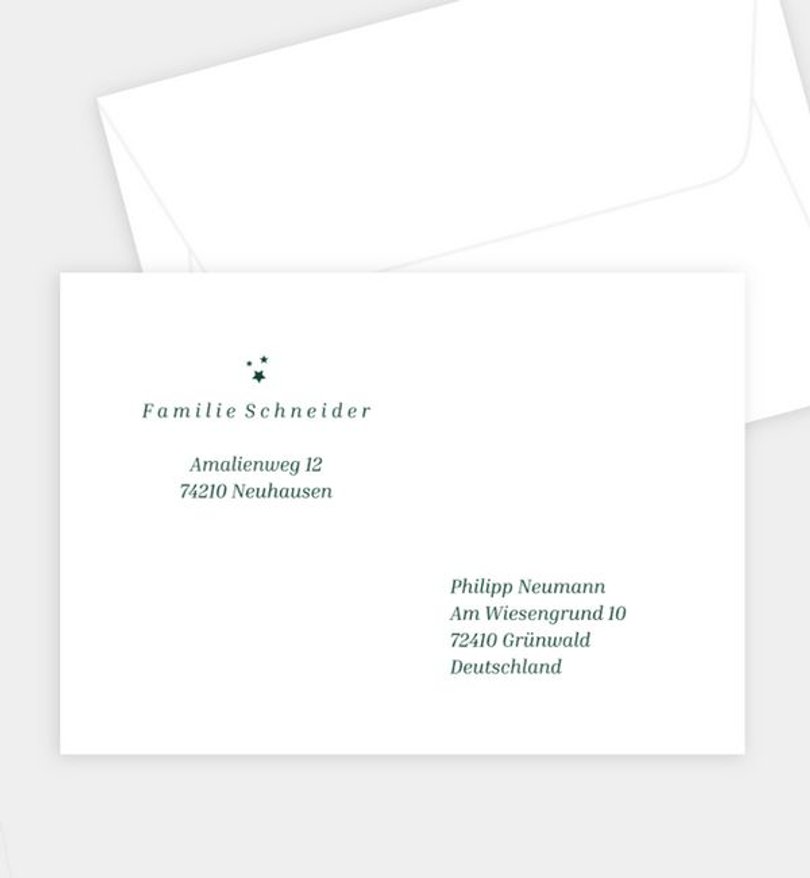 Briefumschlag Weihnachten Christmas Greetings