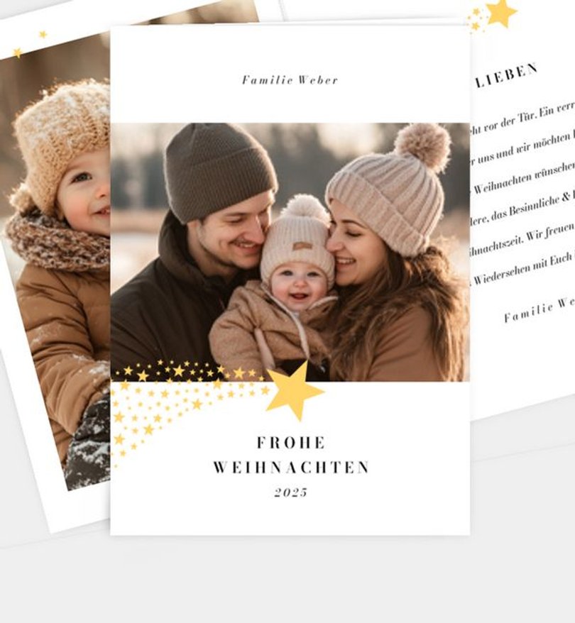 Weihnachtskarte Weihnachten/Privat Sternschnuppe