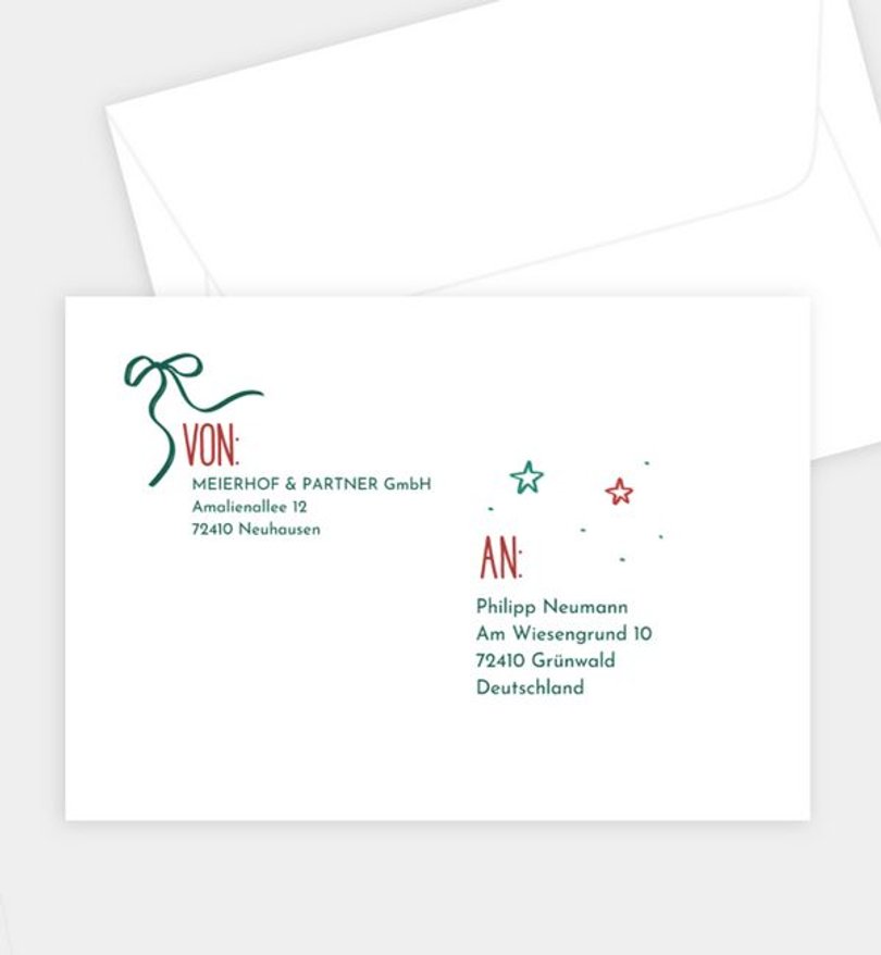Briefumschlag Weihnachten Handmade Christmas