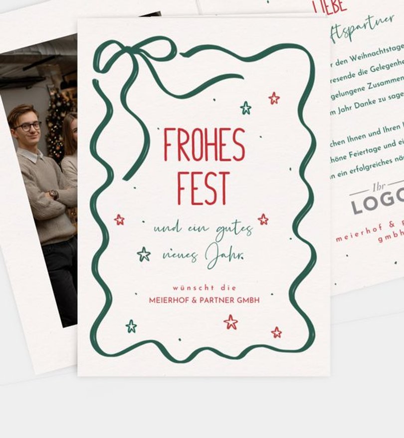 Weihnachtskarte Weihnachten geschäftlich Handmade Christmas