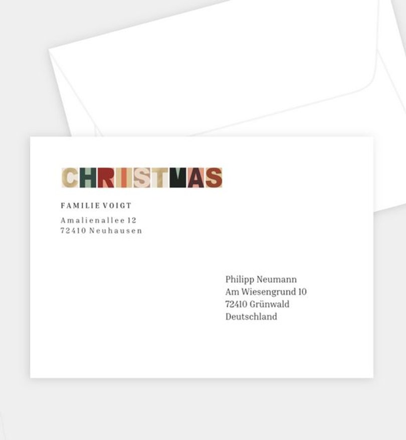 Briefumschlag Weihnachten Christmascard