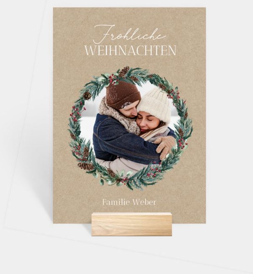 Fotoaufsteller Weihnachten Adventskranz