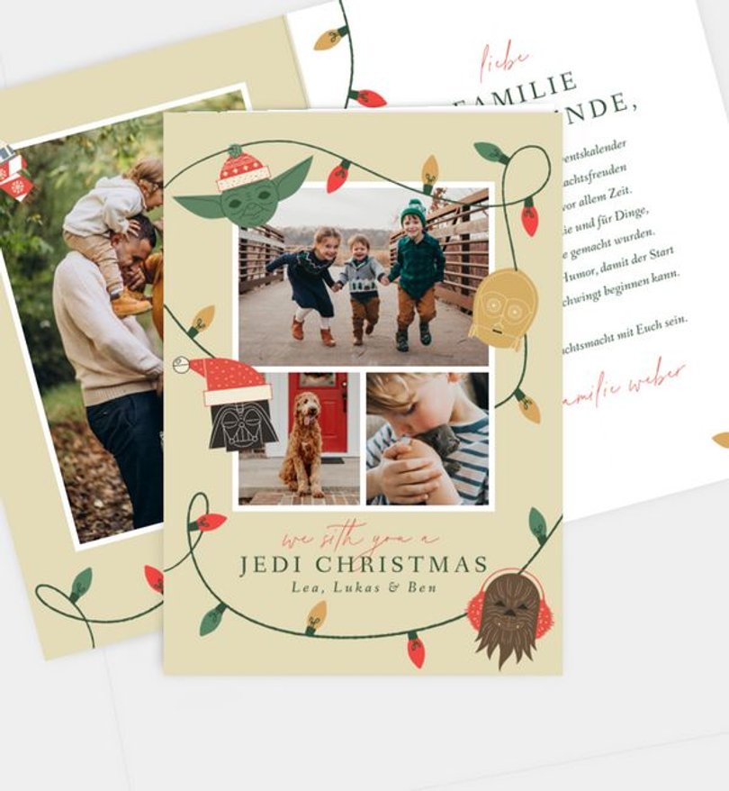 Weihnachtskarte Weihnachten/Privat Star Wars · Jedi Christmas