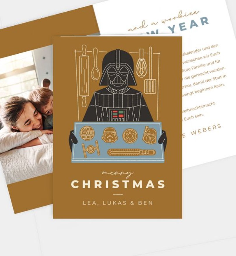 Weihnachtskarte Weihnachten/Privat Star Wars · Merry Force