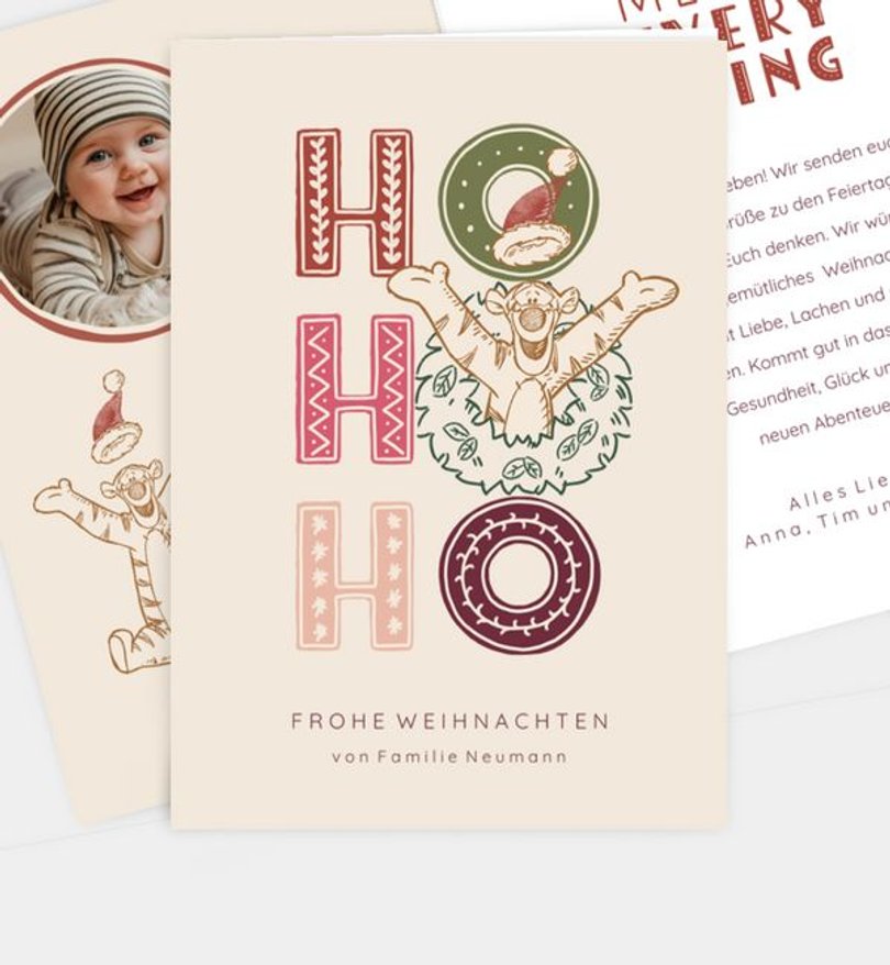 Weihnachtskarte Weihnachten/Privat Winnie Puuh · Merry Everything
