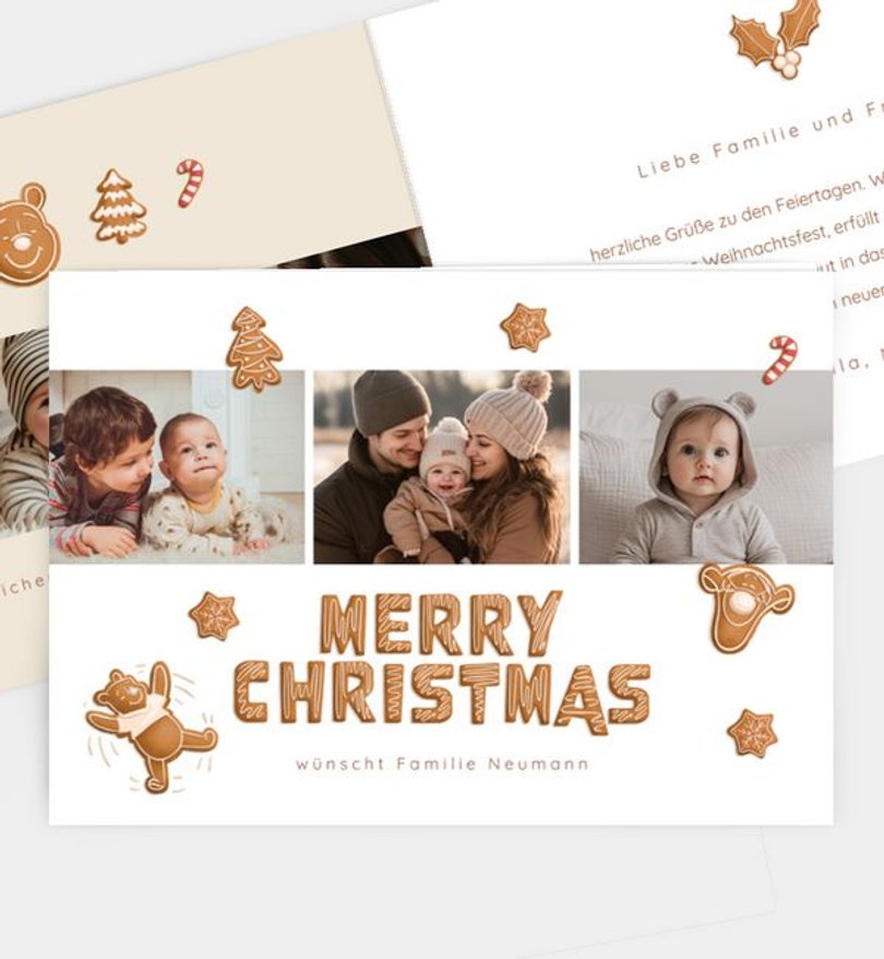 Weihnachtskarte Weihnachten/Privat Winnie Puuh · Gingerbread Bear