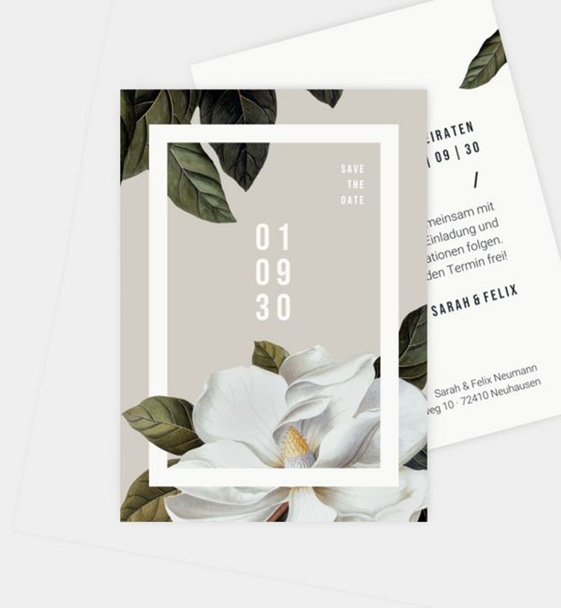 Save-The-Date Karte Hochzeit Modern Opulence