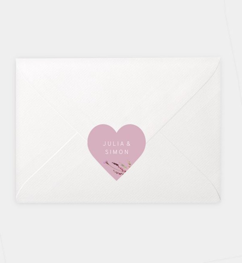 Siegelsticker Hochzeit Wildblumen