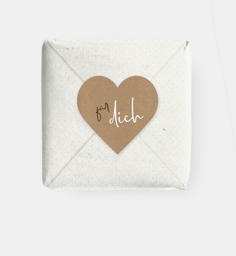 Geschenkaufkleber Hochzeit Handmade