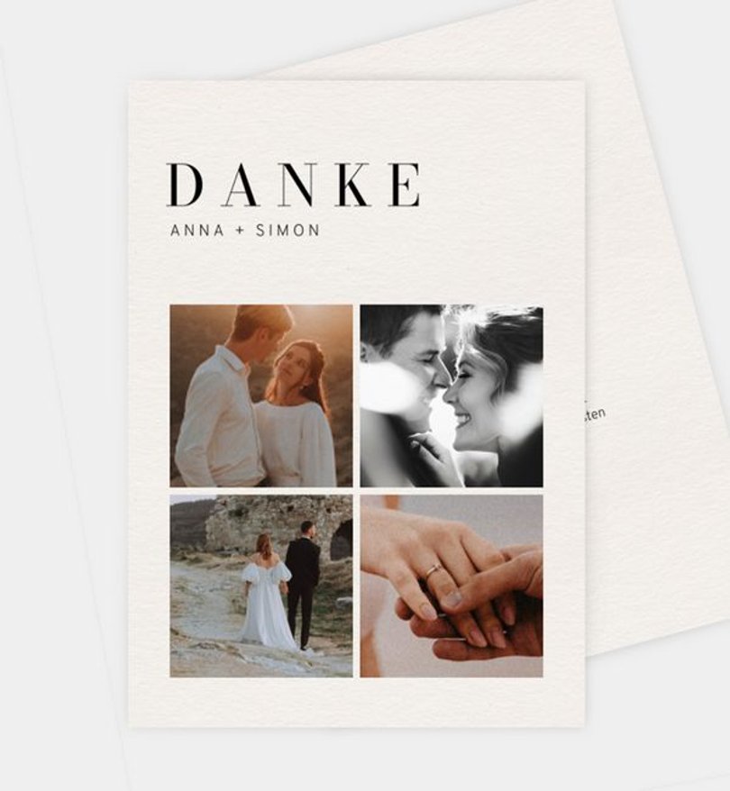 Dankeskarte Hochzeit Ease
