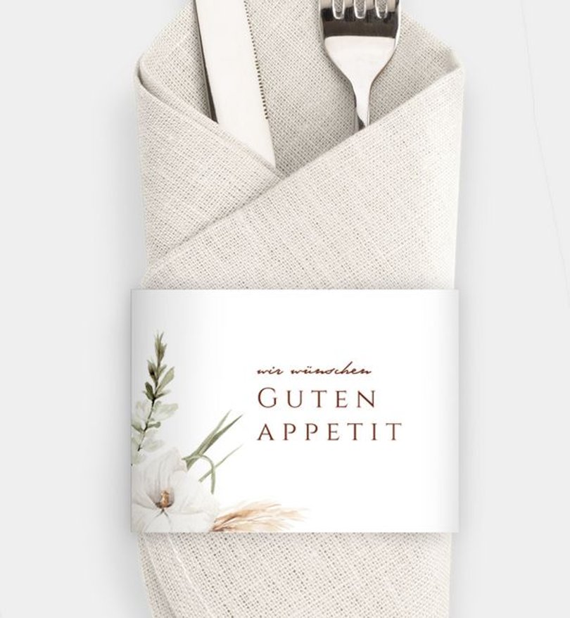 Besteck Servietten-Zubehör Hochzeit Boho Beauty