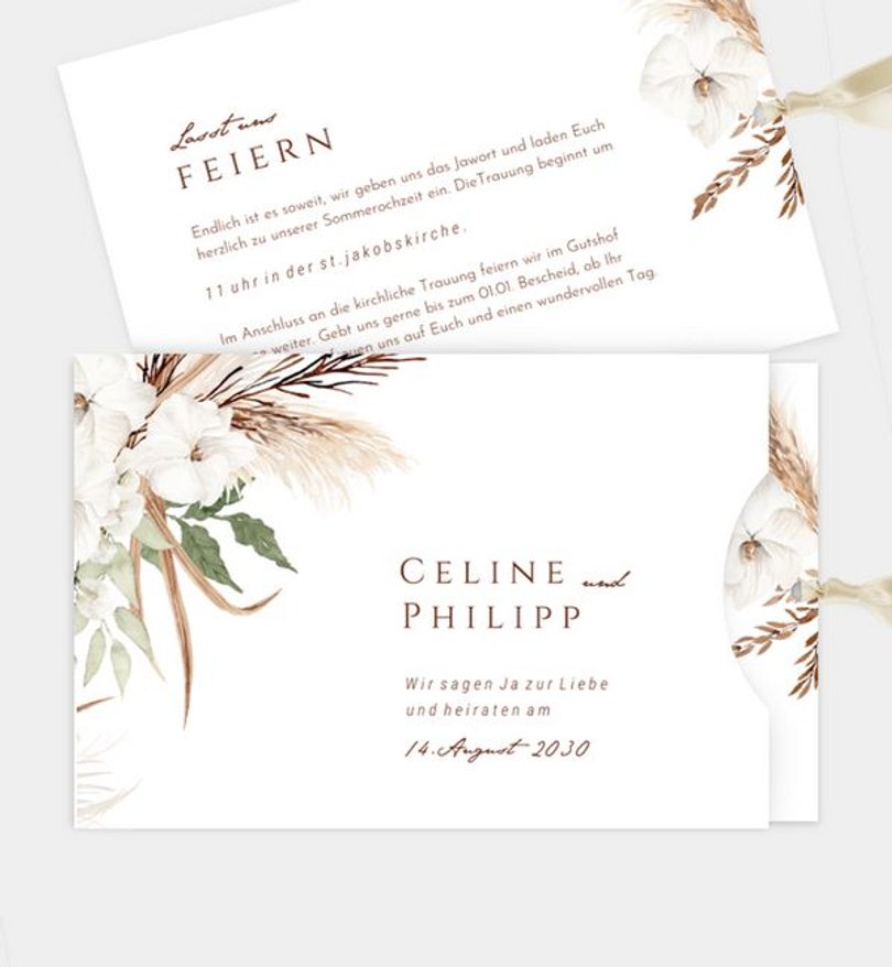 Einladungskarte Hochzeit Boho Beauty