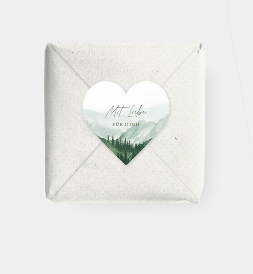 Geschenkaufkleber Hochzeit Bosque