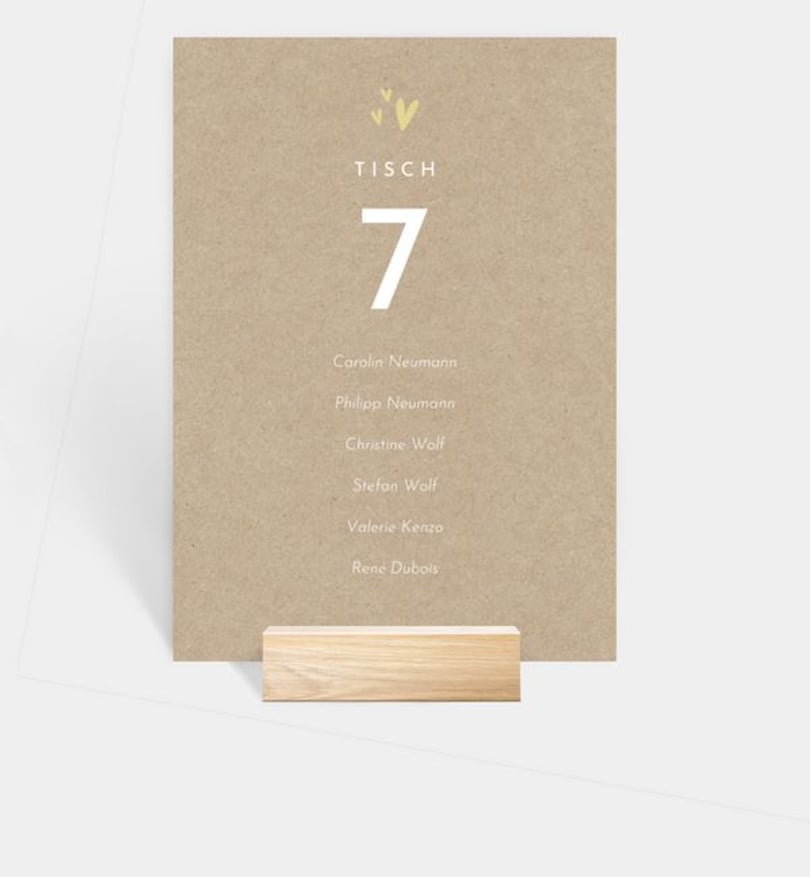 Gruppentischkarte Hochzeit Classic Moment · Vintage