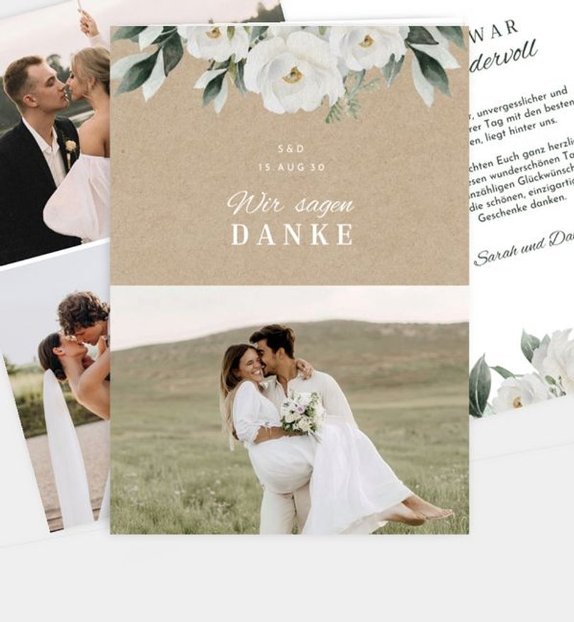 Dankeskarte Hochzeit Fresh Love