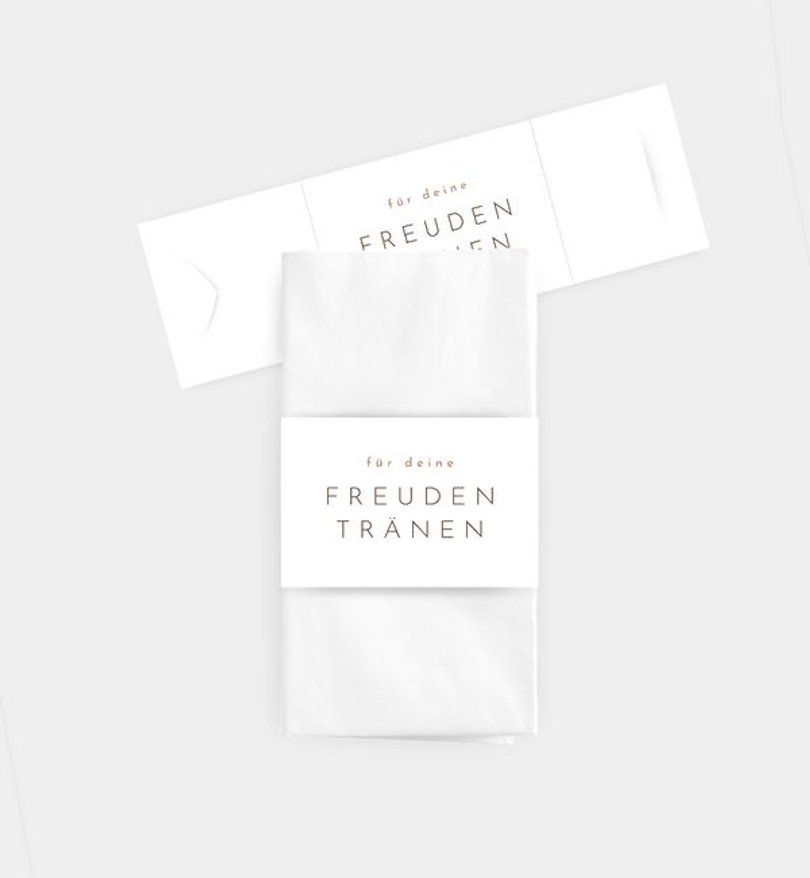 Taschentücher Banderole Hochzeit Semplice