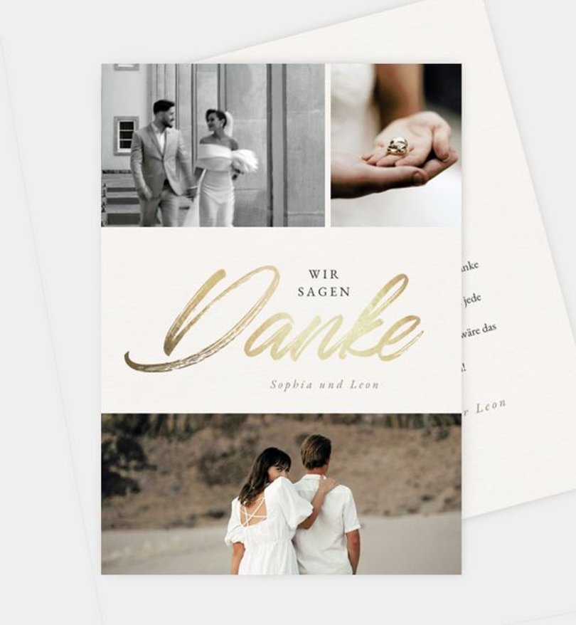 Dankeskarte Hochzeit Easy