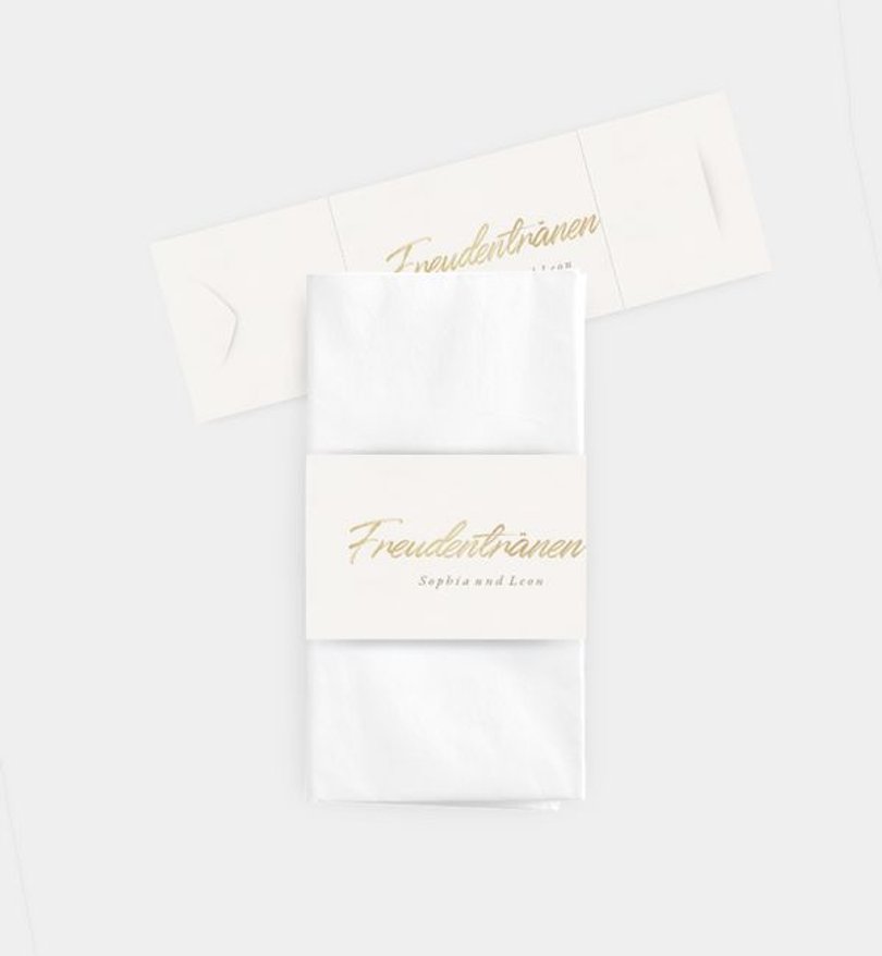 Taschentücher Banderole Hochzeit Easy