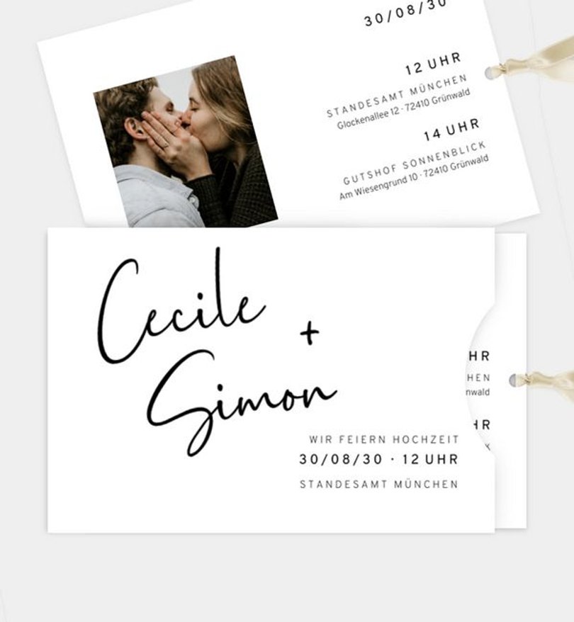 Einladungskarte Hochzeit Only Us