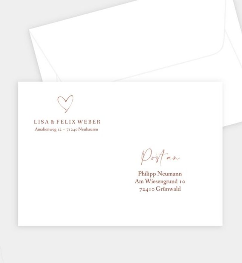 Briefumschlag Hochzeit Our Romance