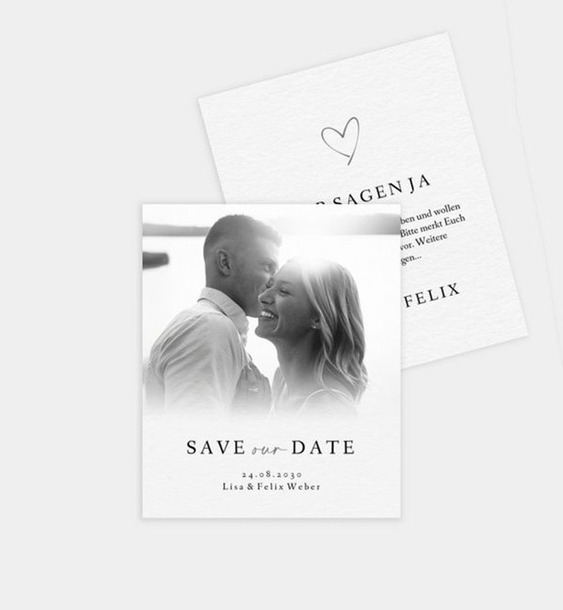 Save-The-Date Karte Hochzeit Our Romance