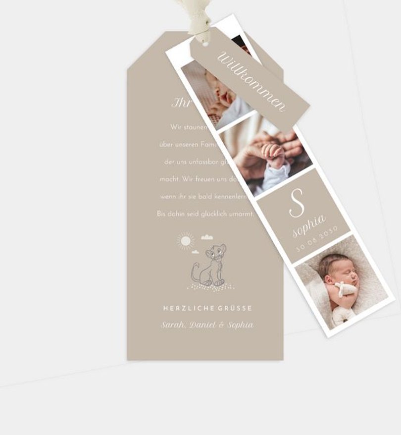 Geburtsanzeige Geburt König der Löwen · Cosy Times