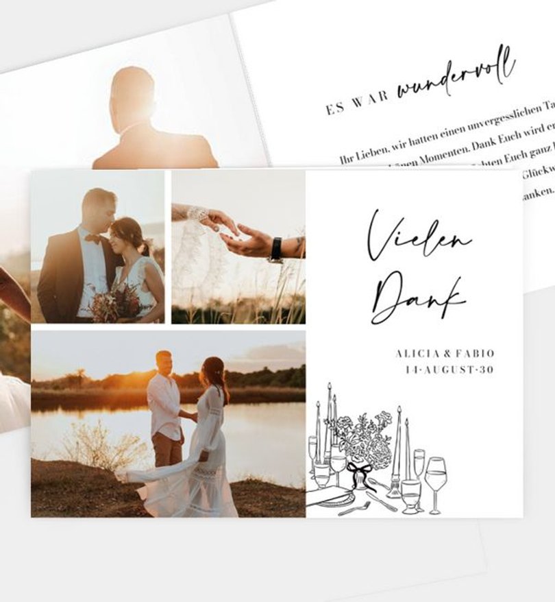 Dankeskarte Hochzeit La Dolce Vita