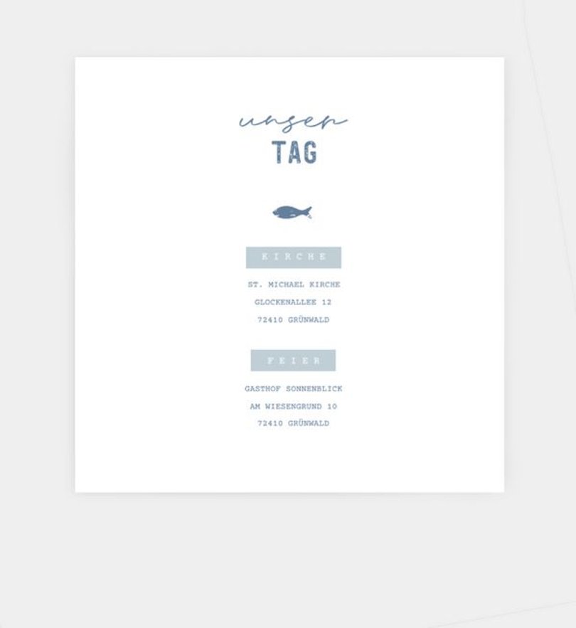 Einlegeblatt bedruckt Konfirmation My Day