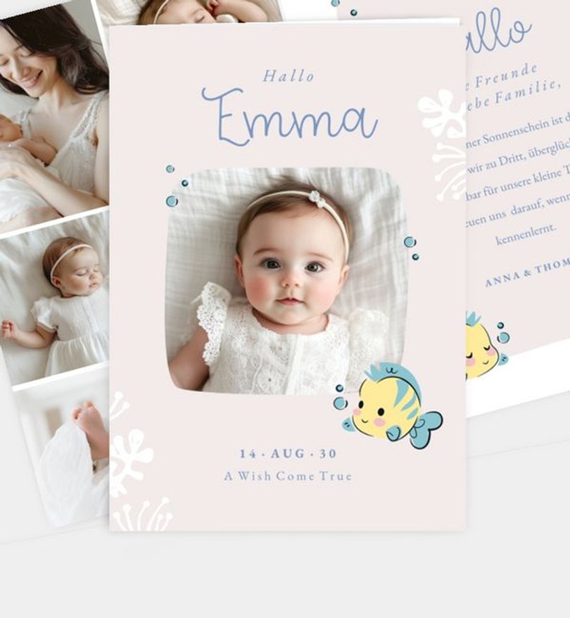 Geburtsanzeige Geburt Arielles Fabius · A Wish Come True