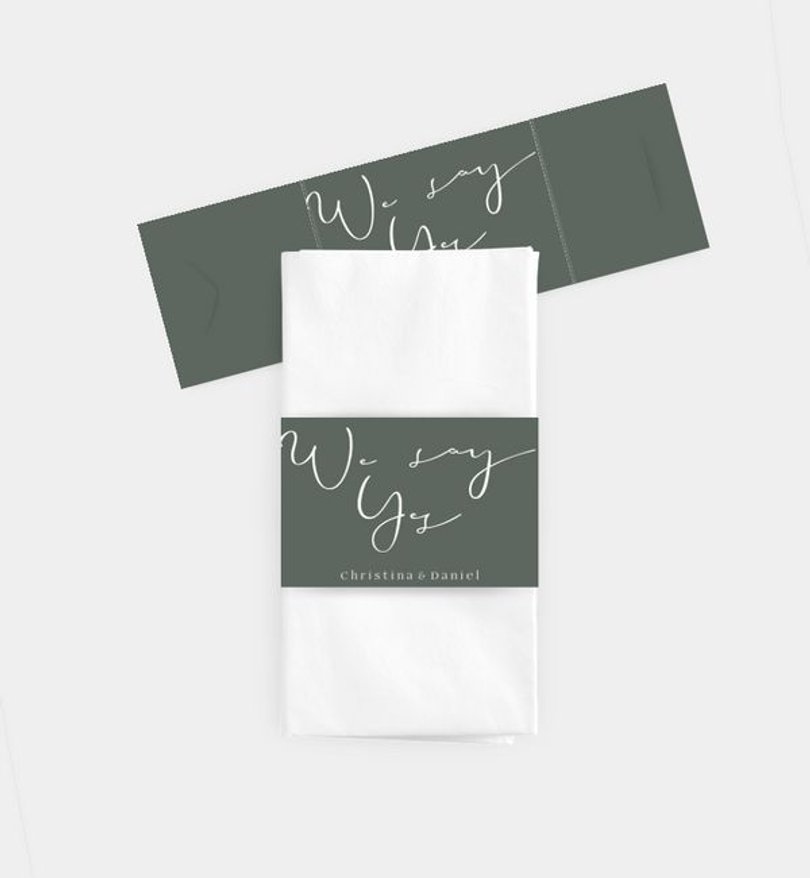 Taschentücher Banderole Hochzeit Friedliche Liebe