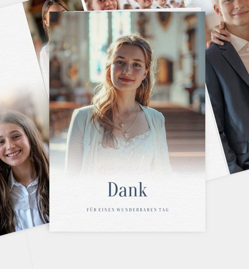 Dankeskarte Konfirmation Weicher Übergang