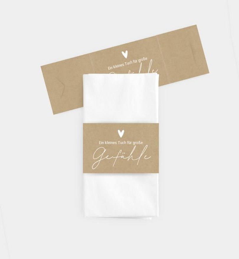 Taschentücher Banderole Hochzeit Hola