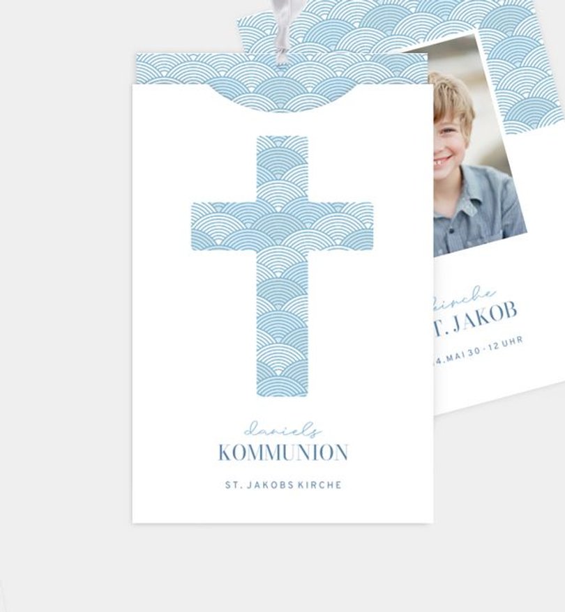 Einladungskarte Kommunion Meeresrauschen