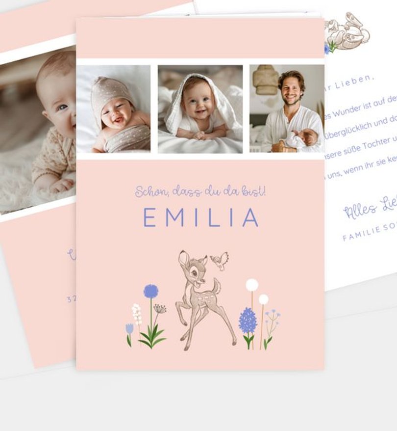 Geburtsanzeige Geburt Bambi · Little Blossom