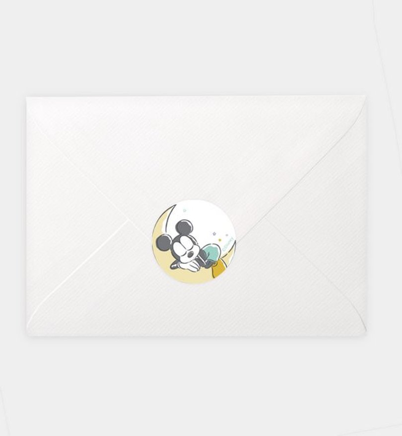 Siegelsticker Geburt Micky Maus · Sleepy