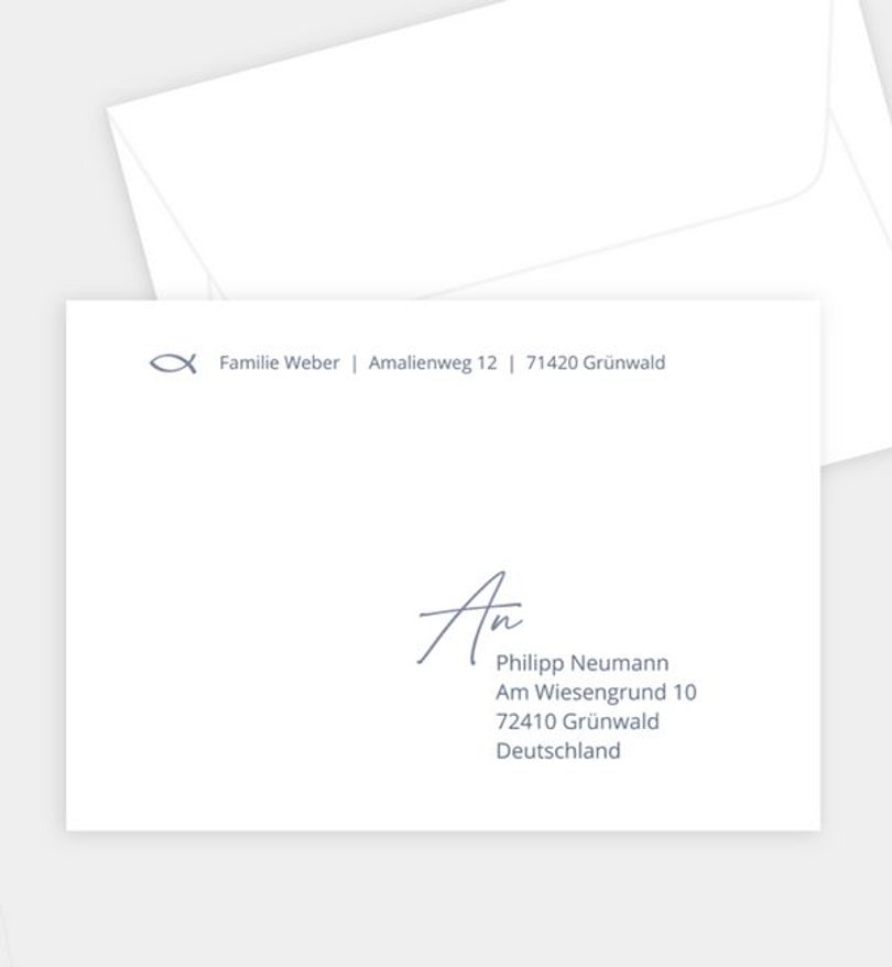 Briefumschlag Firmung Dark & Foil