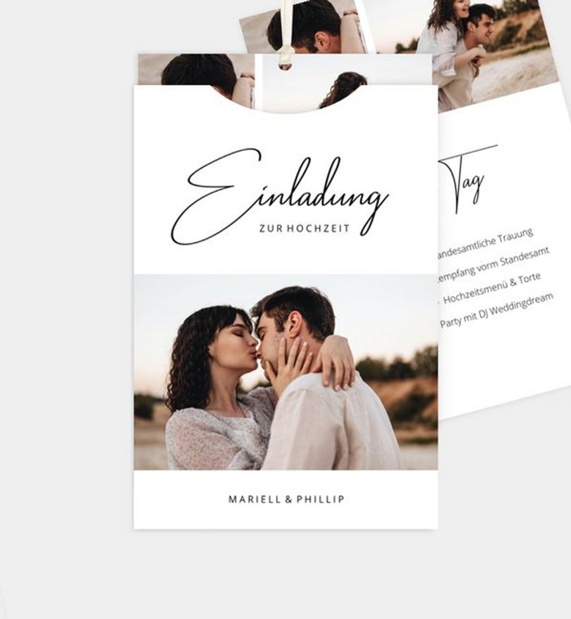 Einladungskarte Hochzeit Clean Elegance