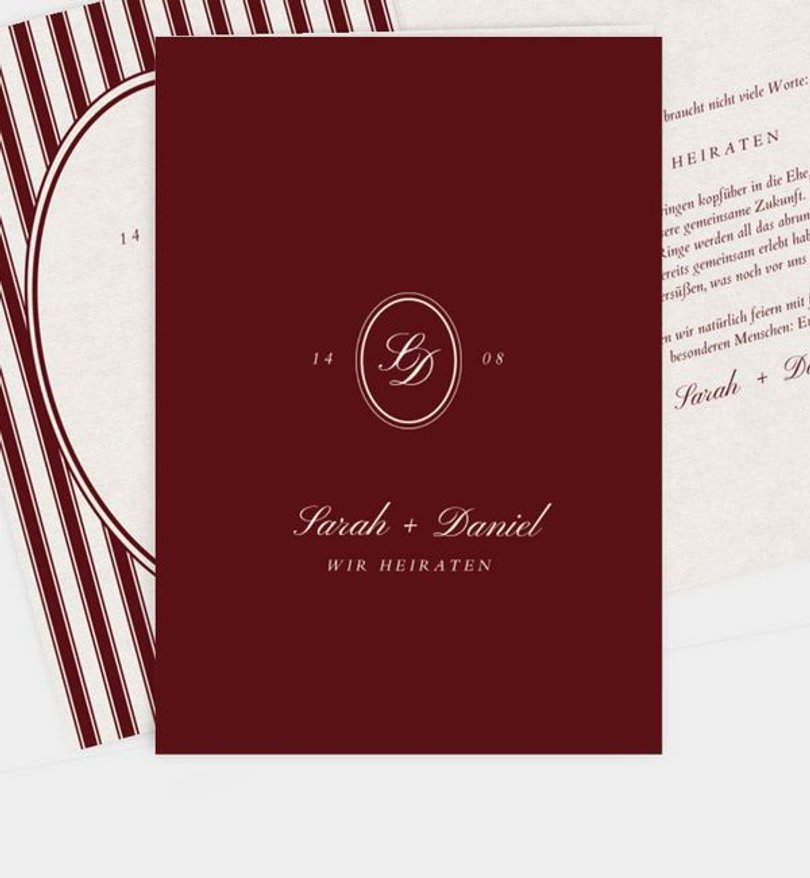 Einladungskarte Hochzeit Elegant Love