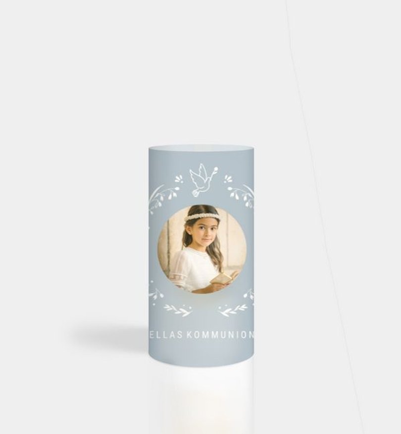 Windlichtkarte Taufe Mein Festkranz