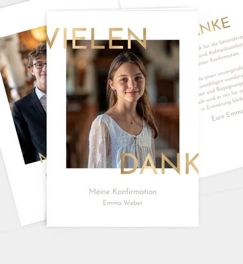 Dankeskarte Konfirmation Harmony