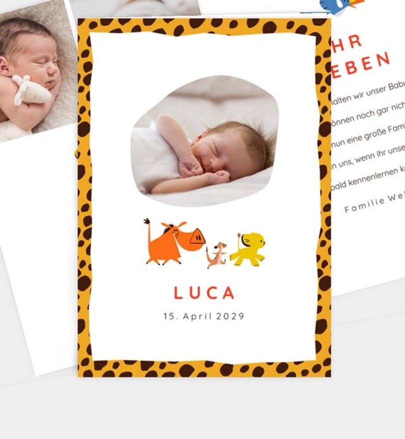 Geburtsanzeige Geburt König der Löwen · Roar