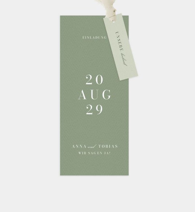 Einladungskarte Hochzeit Green Harmony