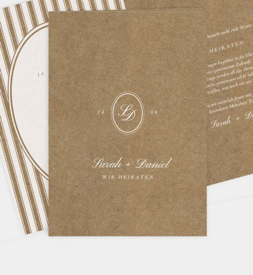Einladungskarte Hochzeit Elegant Love · Vintage