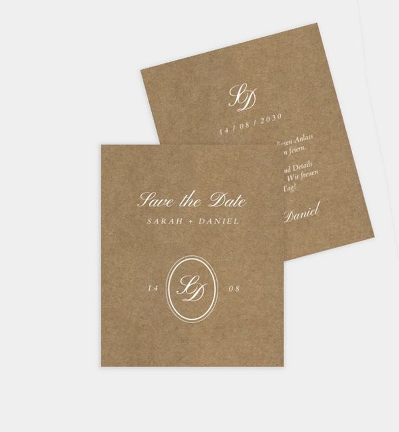 Save-The-Date Karte Hochzeit Elegant Love · Vintage