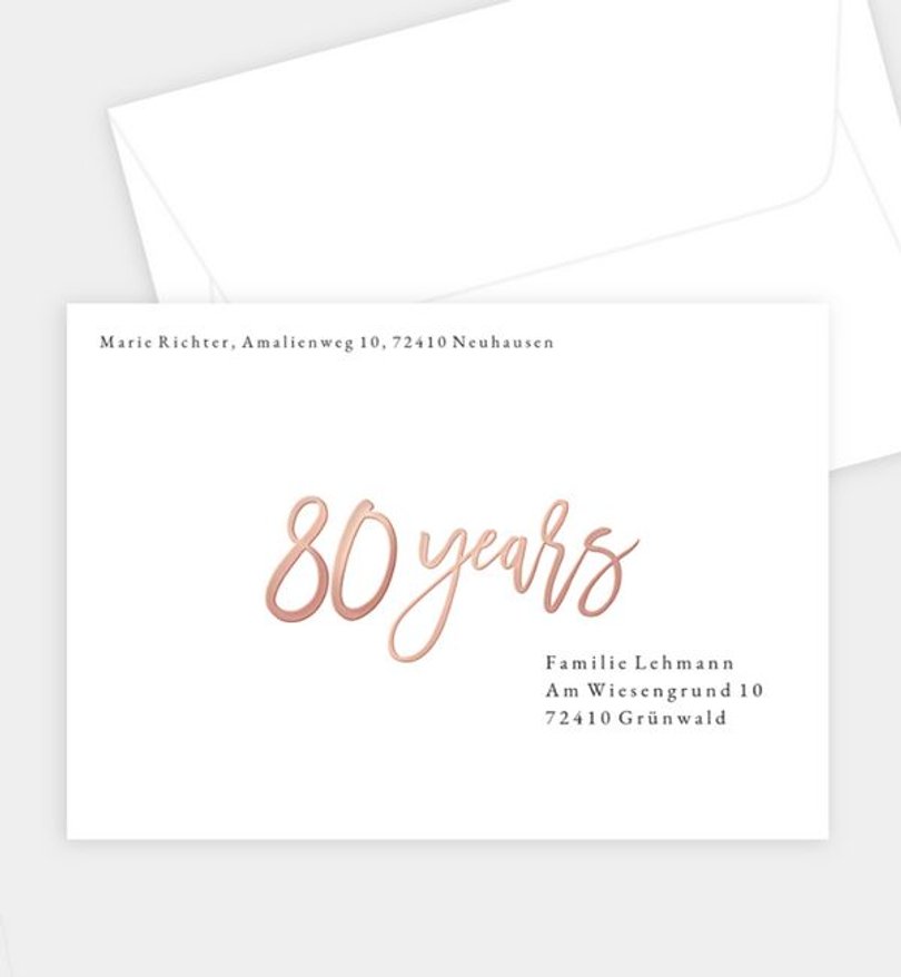 Briefumschlag Geburtstag Rosegold-Crafty